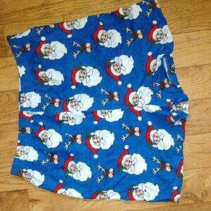 🎅🏻 SANTA BOXERS 💯 %COTTON 🎁 MEN'S TRUNKS SZ LG